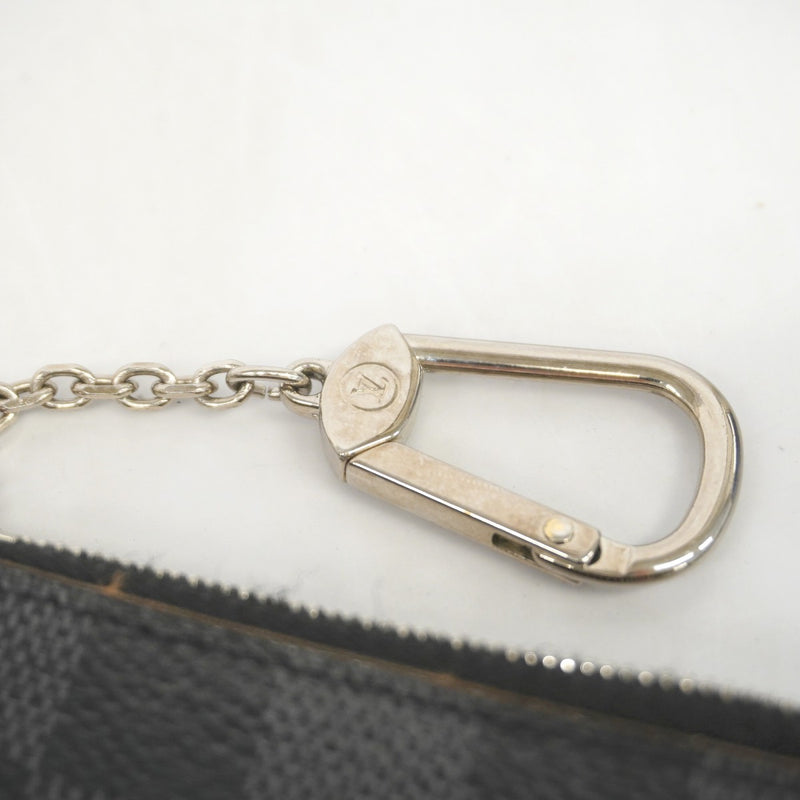 【6gd4521-k】ルイヴィトン コインケース ダミエ・グラフィット ポシェットクレ N60155 ブラック グレー【中古】メンズ
