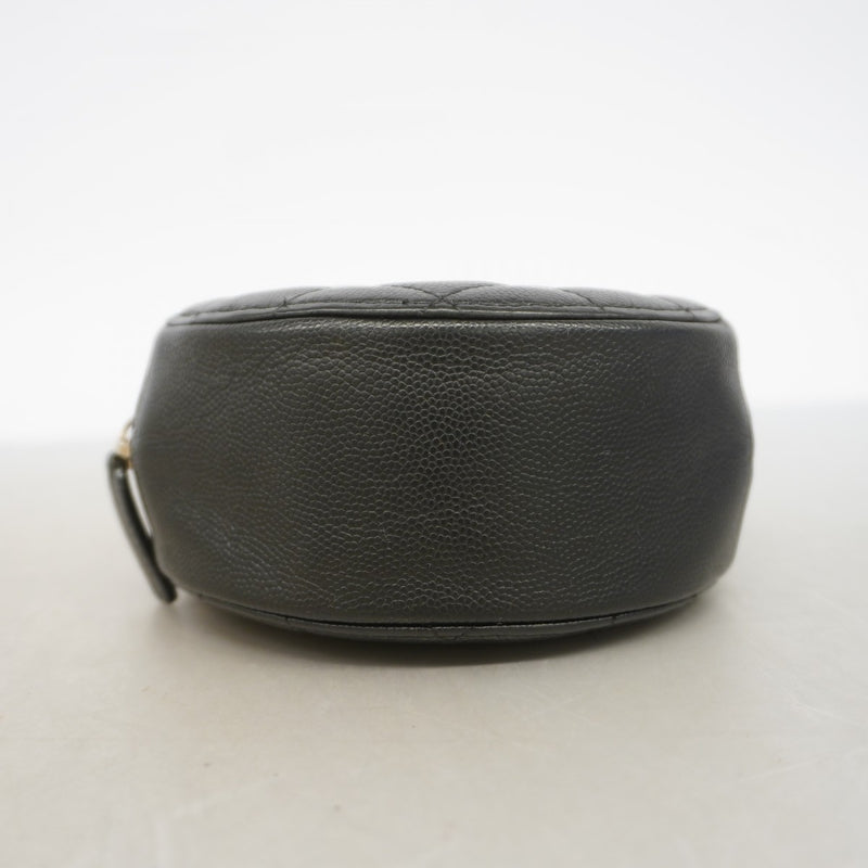【6gd4523-k】シャネル ショルダーバッグ マトラッセ チェーンショルダー キャビアスキン ブラック ゴールド金具【中古】レディース