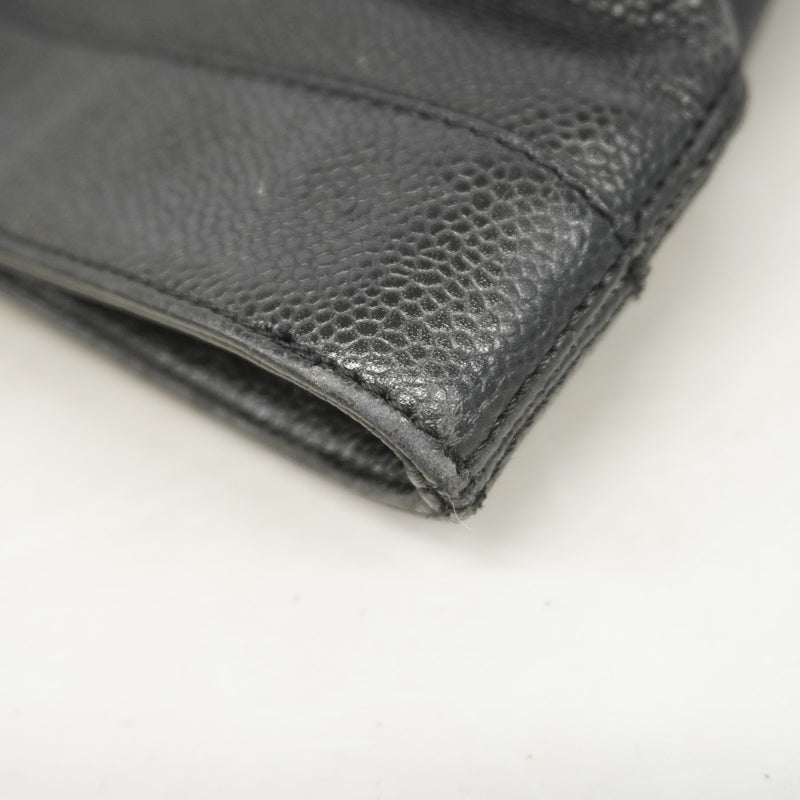 【6gd4528-k】シャネル トートバッグ キャビアスキン ブラック ゴールド金具【中古】レディース