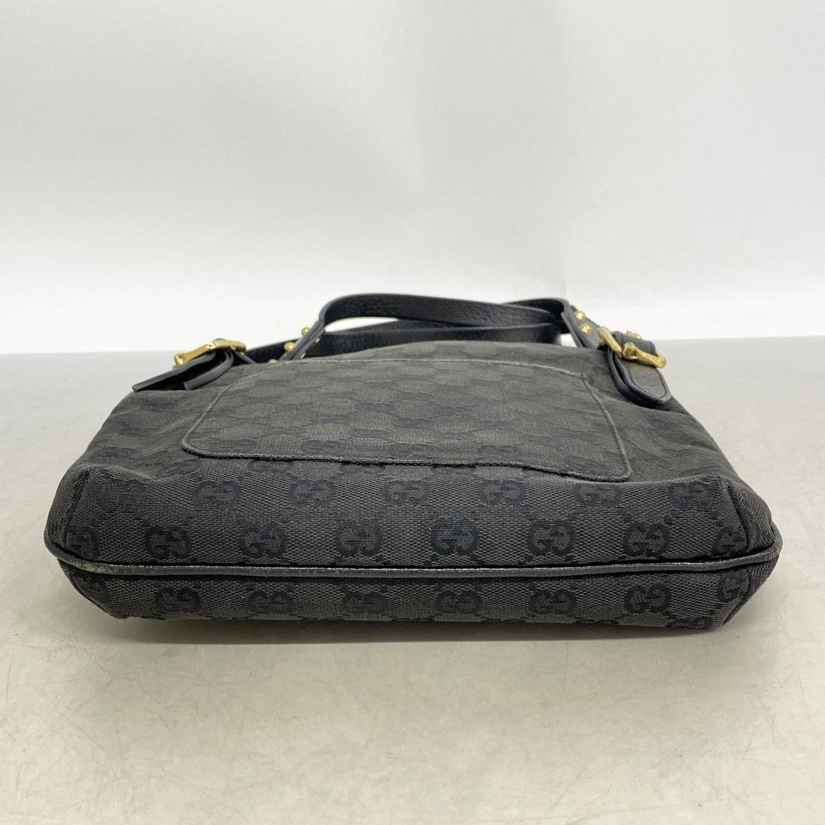 【6gd4535-k】グッチ ショルダーバッグ GGキャンバス 115514 キャンバス ブラック ゴールド金具【中古】レディース