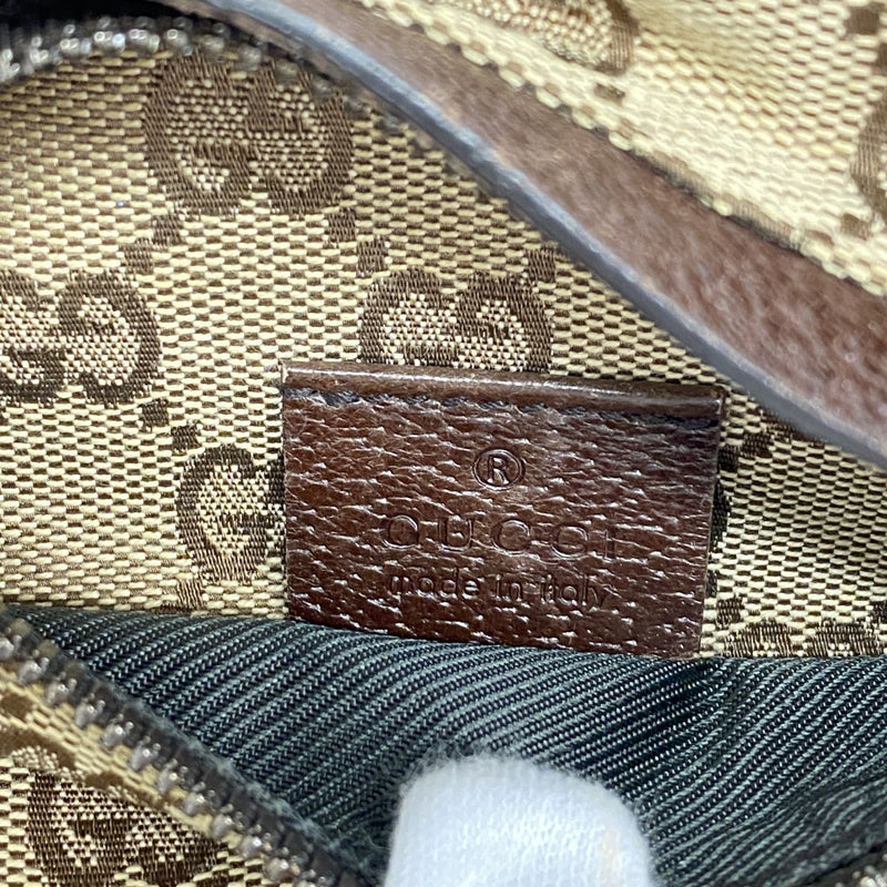 【6gd4537-k】グッチ ウエストバッグ GGキャンバス 28566 キャンバス ベージュ シルバー金具【中古】メンズ