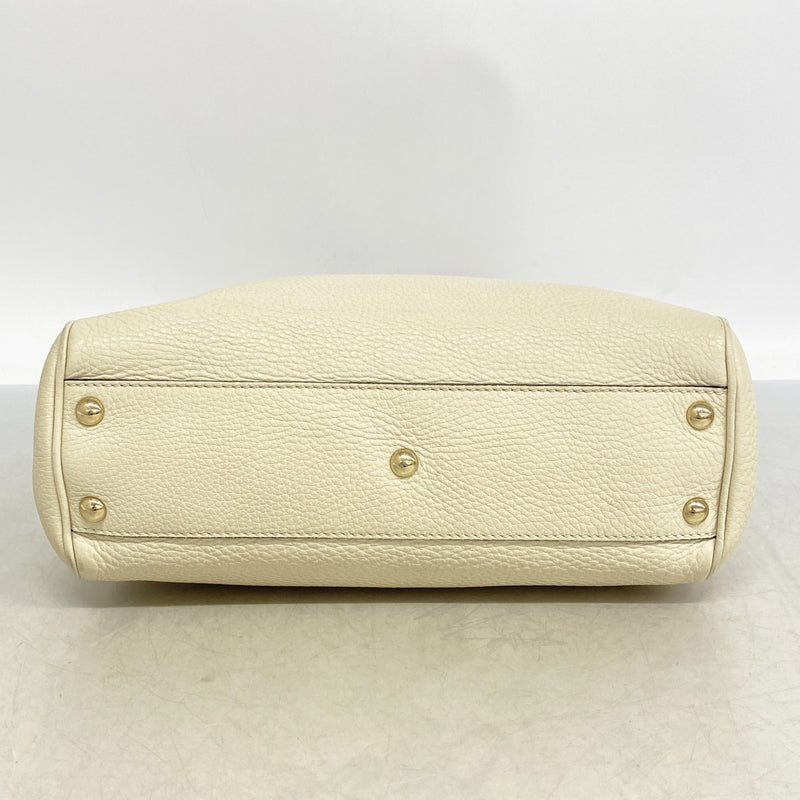 【6gd4538-k】グッチ ハンドバッグ バンブー 336032 レザー アイボリー シャンパンゴールド金具 2wayバッグ【中古】レディース