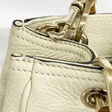 【6gd4538-k】グッチ ハンドバッグ バンブー 336032 レザー アイボリー シャンパンゴールド金具 2wayバッグ【中古】レディース