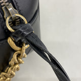 【6gd4539-k】グッチ ショルダーバッグ GGマーモント 447632 レザー ブラック ゴールド金具【中古】レディース