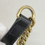【6gd4539-k】グッチ ショルダーバッグ GGマーモント 447632 レザー ブラック ゴールド金具【中古】レディース