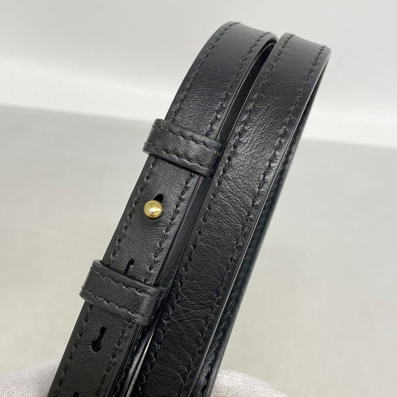 【6gd4539-k】グッチ ショルダーバッグ GGマーモント 447632 レザー ブラック ゴールド金具【中古】レディース