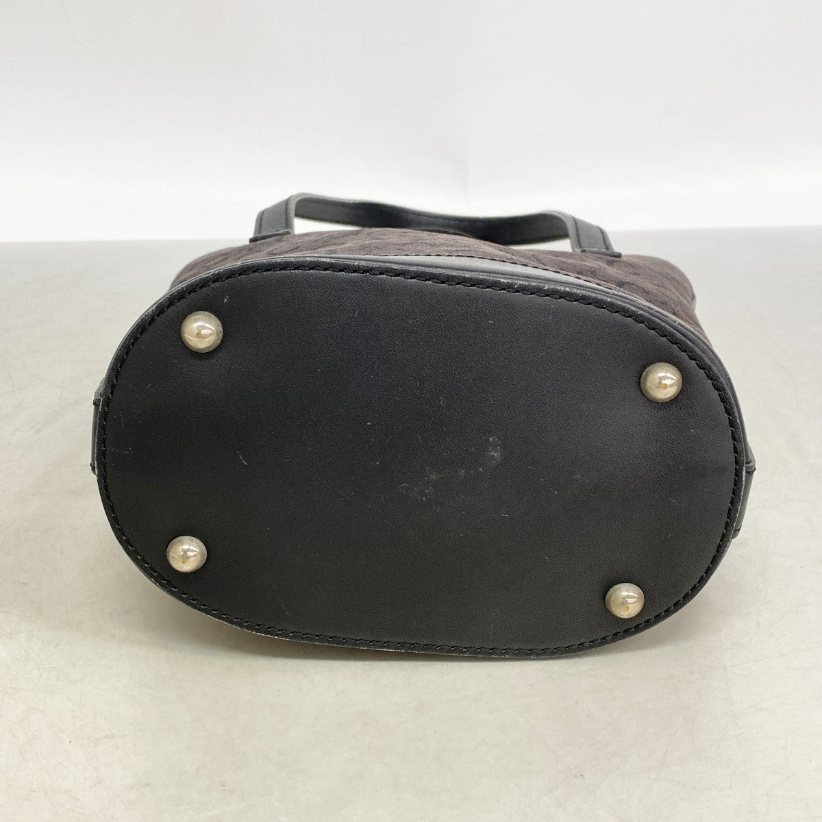 【6gd4540-k】セリーヌ ハンドバッグ Cマカダム キャンバス ブラック シルバー金具【中古】レディース