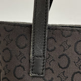 【6gd4540-k】セリーヌ ハンドバッグ Cマカダム キャンバス ブラック シルバー金具【中古】レディース