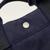 【6gd4557-k】エルメス トートバッグ フールトゥMM キャンバス ブラック ネイビー シルバー金具【中古】メンズ レディース ユニセックス