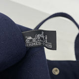 【6gd4557-k】エルメス トートバッグ フールトゥMM キャンバス ブラック ネイビー シルバー金具【中古】メンズ レディース ユニセックス