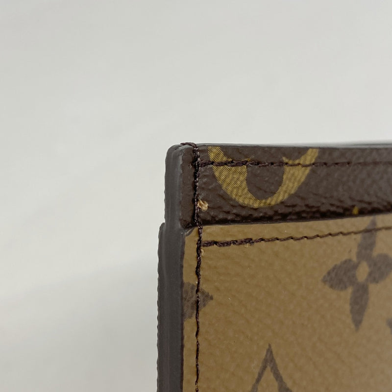 【6gd4561-k】ルイヴィトン カードケース モノグラム・リバース ポルトカルトサーンプル M69161 ブラウン【中古】レディース