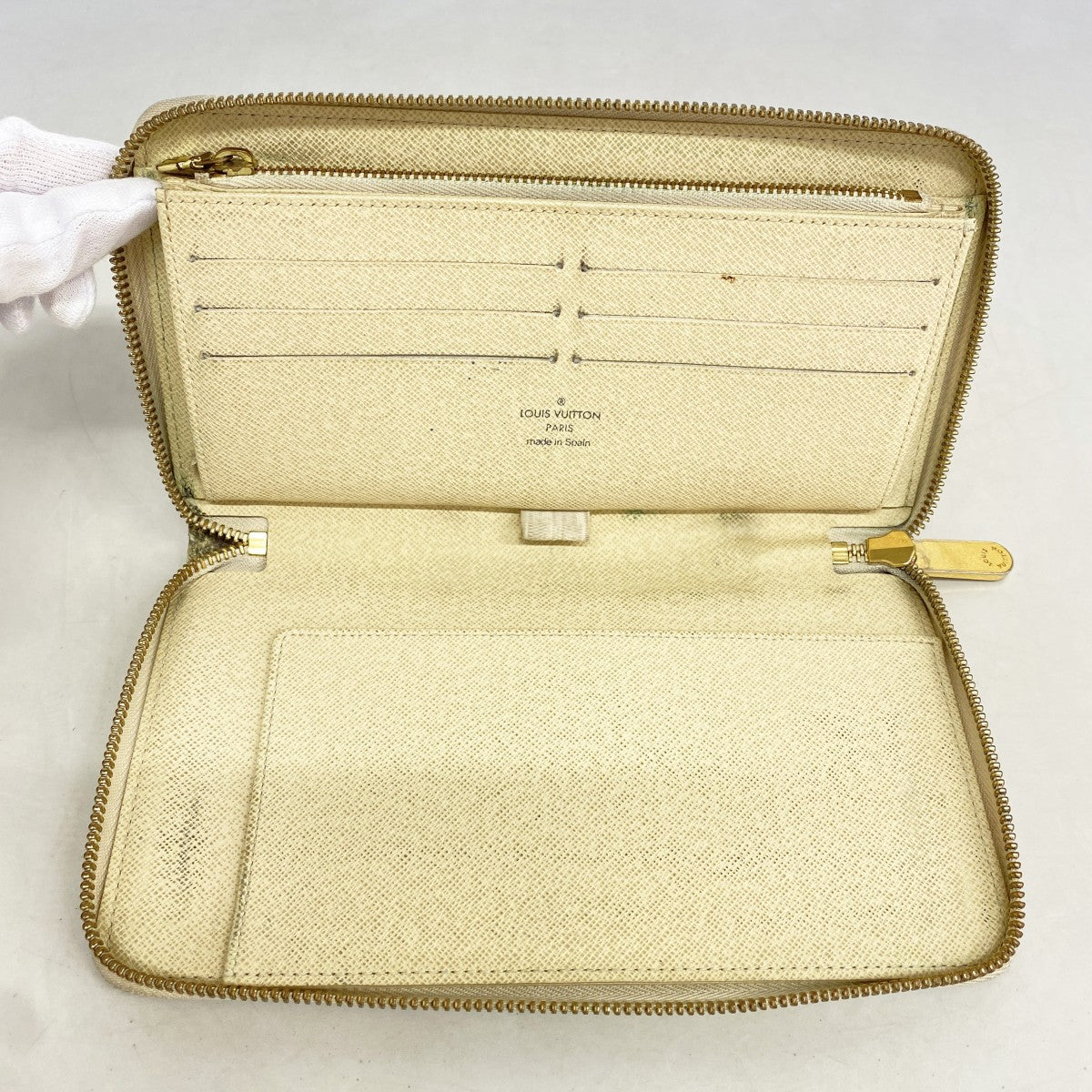【6gd4564】ルイヴィトン 長財布 ダミエ・アズール ジッピーオーガナイザー N60012 ホワイト【中古】メンズ レディース ユニセックス