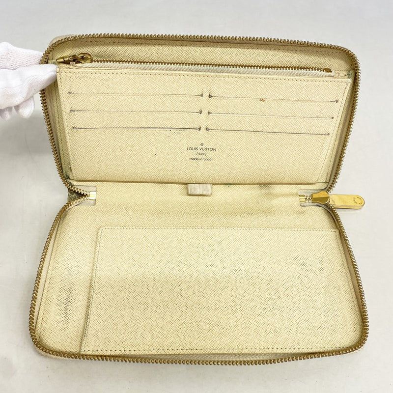 【6gd4564】ルイヴィトン 長財布 ダミエ・アズール ジッピーオーガナイザー N60012 ホワイト【中古】メンズ レディース ユニセックス