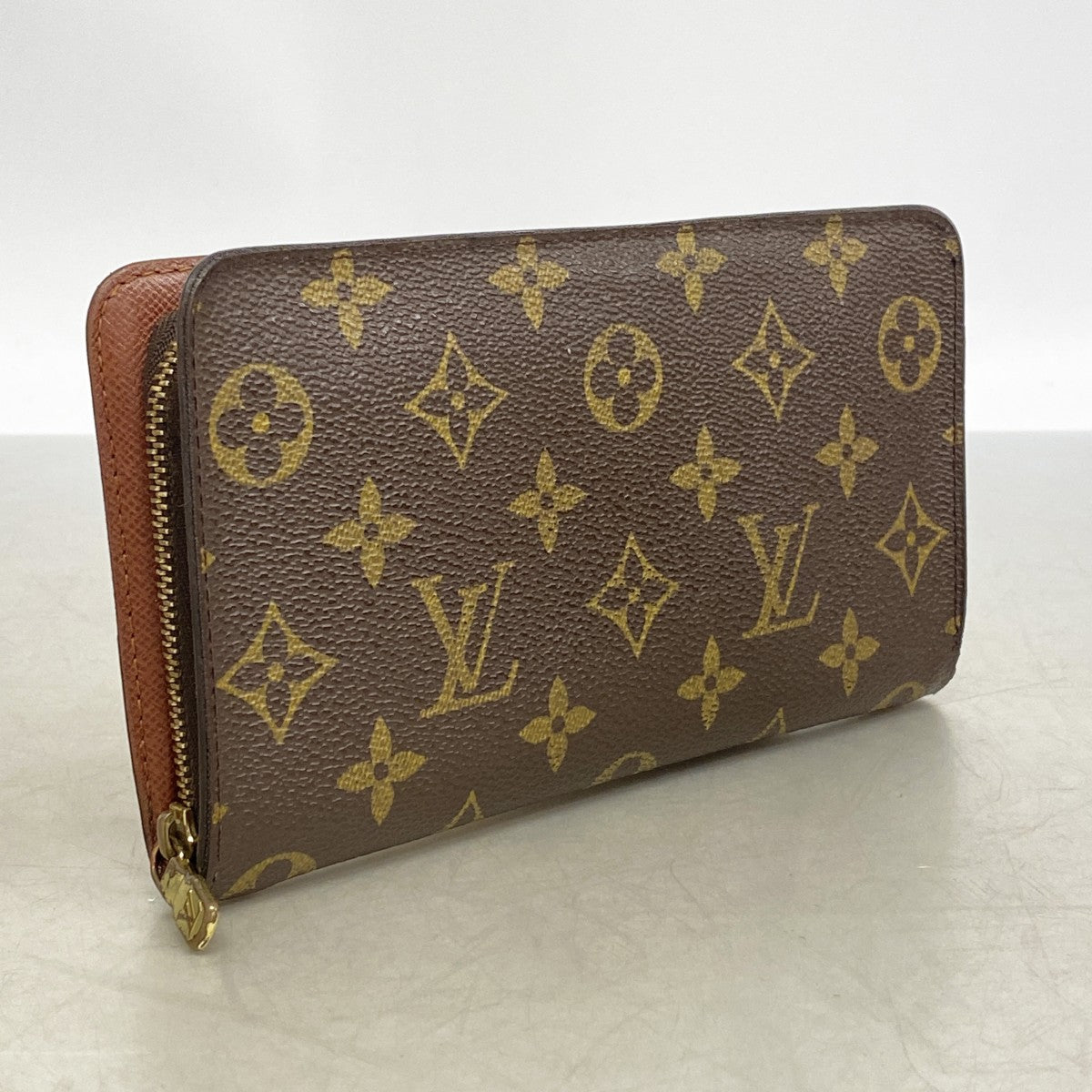 【6gd4569】ルイヴィトン 長財布 モノグラム ポルトモネジップ M61727 ブラウン【中古】レディース