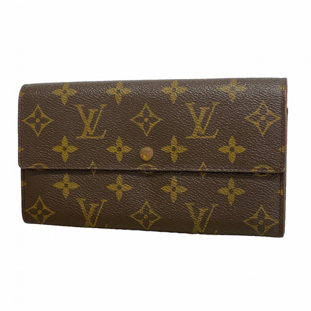 【6gd4570】ルイヴィトン 長財布 モノグラム ポシェットポルトモネクレディ M61725 ブラウン【中古】レディース
