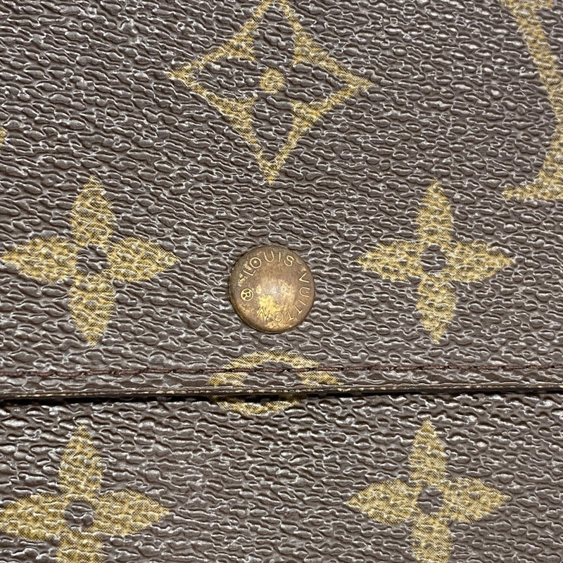 【6gd4570】ルイヴィトン 長財布 モノグラム ポシェットポルトモネクレディ M61725 ブラウン【中古】レディース