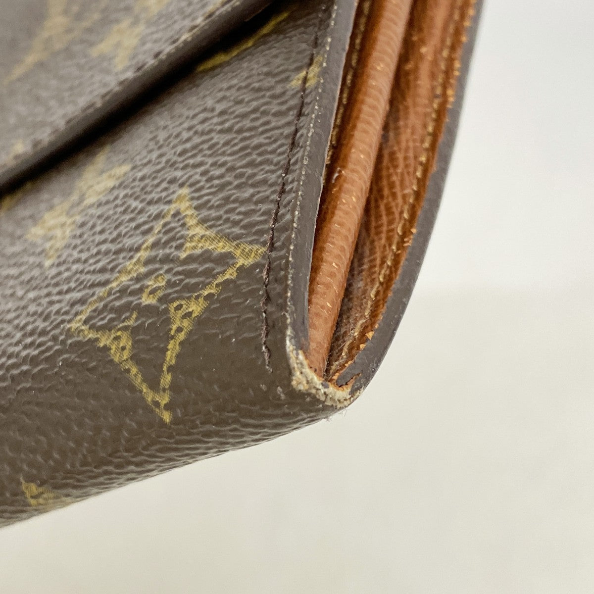【6gd4570】ルイヴィトン 長財布 モノグラム ポシェットポルトモネクレディ M61725 ブラウン【中古】レディース