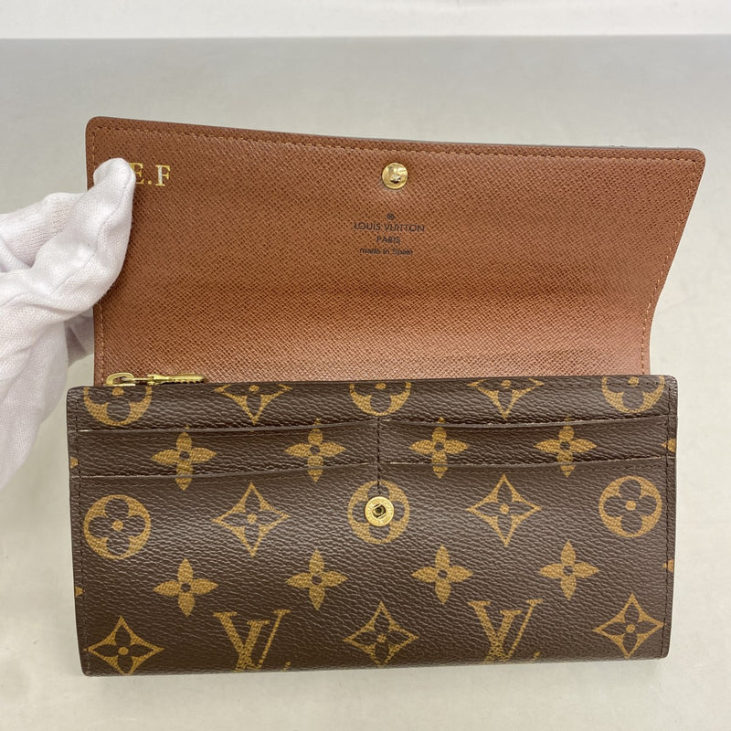 【6gd4571】ルイヴィトン 長財布 モノグラム ポルトフォイユサラ M61734 ブラウン【中古】レディース