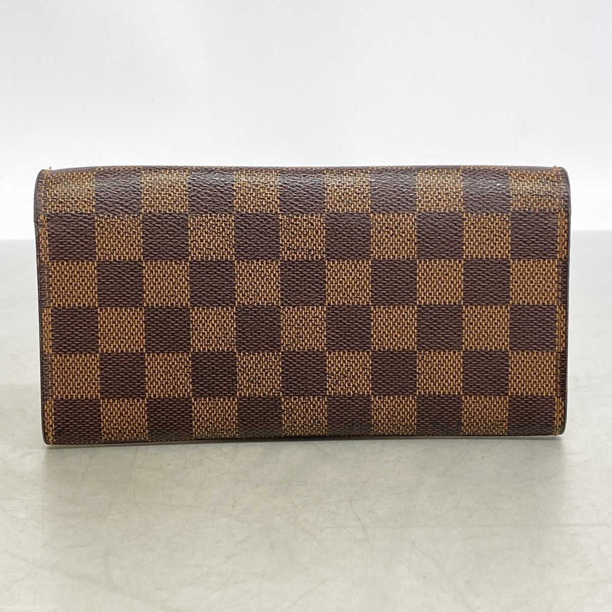 【6gd4573】ルイヴィトン 長財布 ダミエ ポルトフォイユエミリー N63544 エベヌ/ルージュ【中古】レディース