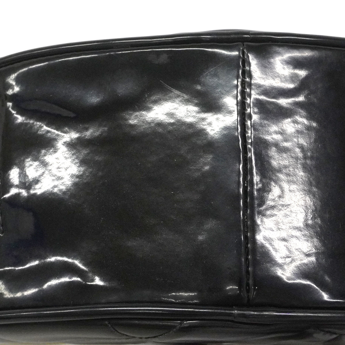 【6gd4574】シャネル ハンドバッグ パテントレザー ブラック ゴールド金具【中古】レディース