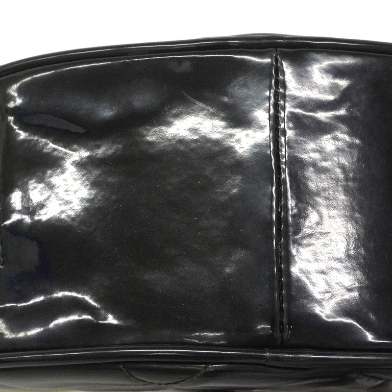 【6gd4574】シャネル ハンドバッグ パテントレザー ブラック ゴールド金具【中古】レディース