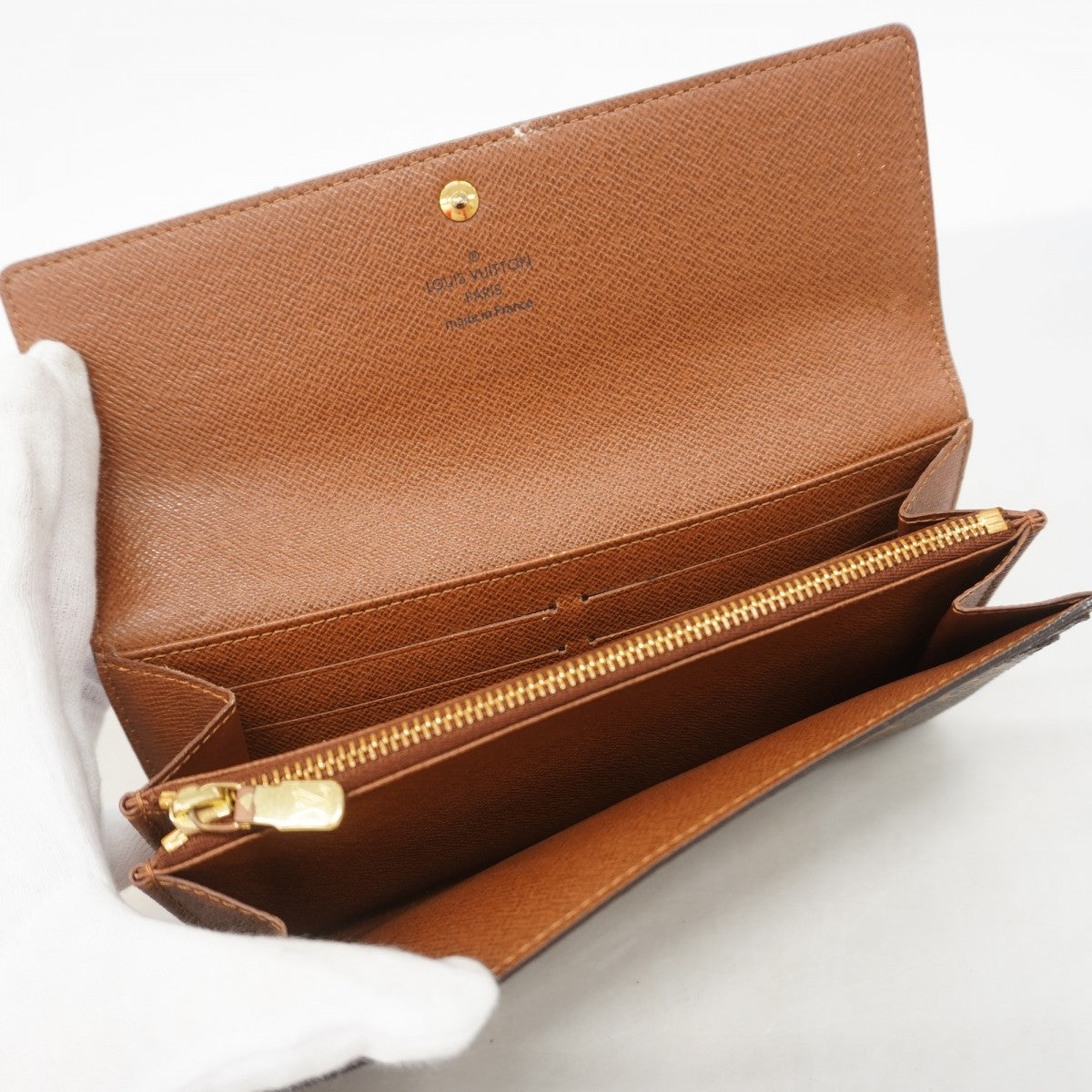 【6gd4582】ルイヴィトン 長財布 モノグラム ポルトフォイユサラ M61734 ブラウン【中古】レディース