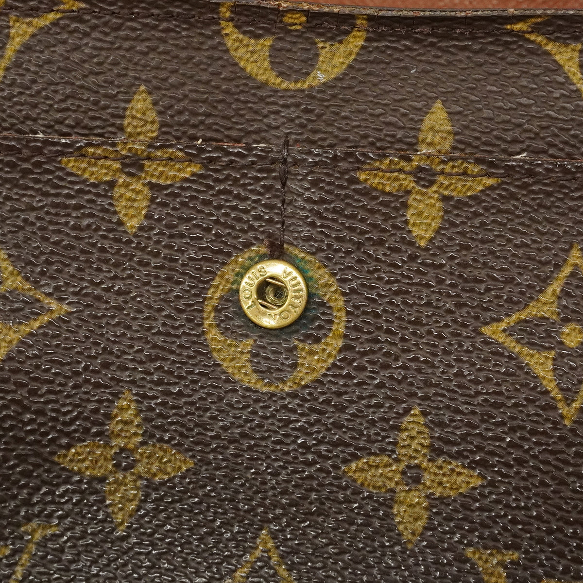 【6gd4583】ルイヴィトン 長財布 モノグラム ポシェットポルトモネクレディ M61725 ブラウン【中古】レディース