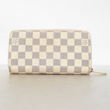 【6gd4587】ルイヴィトン 長財布 ダミエ・アズール ジッピーウォレット N63503 ホワイト ローズバレリーヌ【中古】レディース