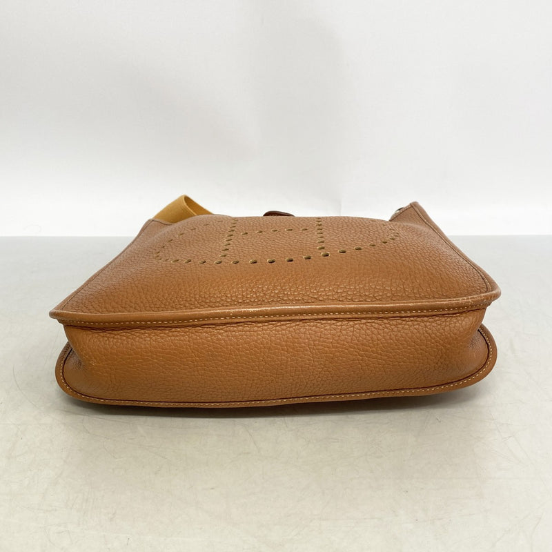 【6gd4590】エルメス ショルダーバッグ エヴリン1PM トリヨンクレマンス ゴールド シルバー金具 □I刻印【中古】レディース