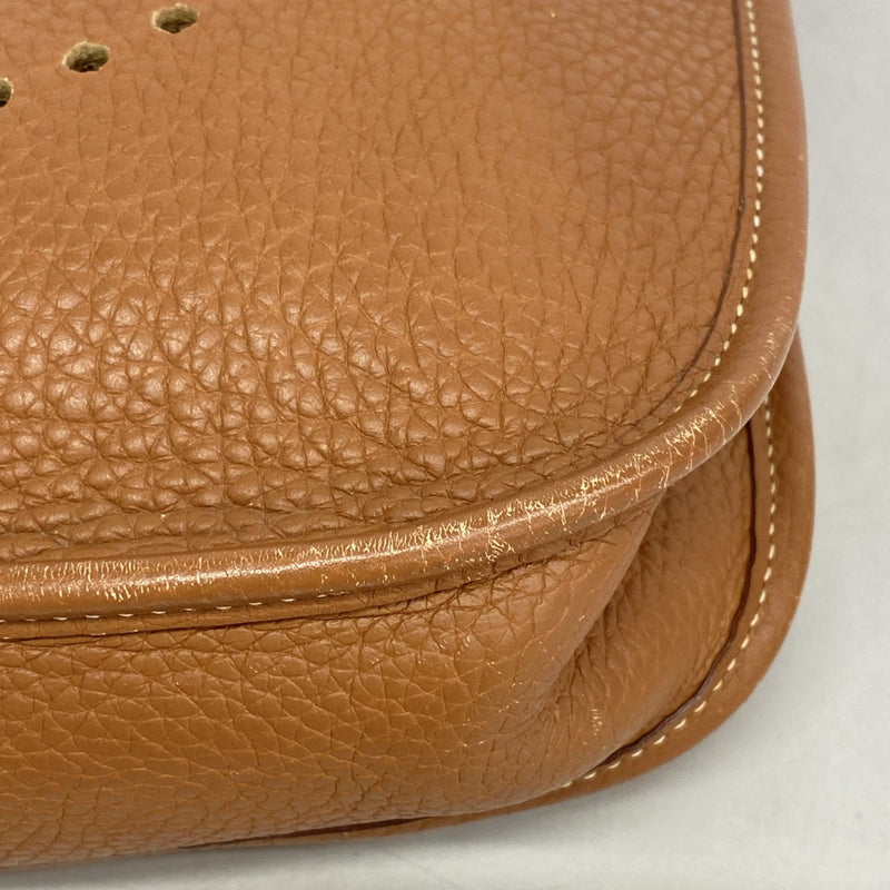【6gd4590】エルメス ショルダーバッグ エヴリン1PM トリヨンクレマンス ゴールド シルバー金具 □I刻印【中古】レディース