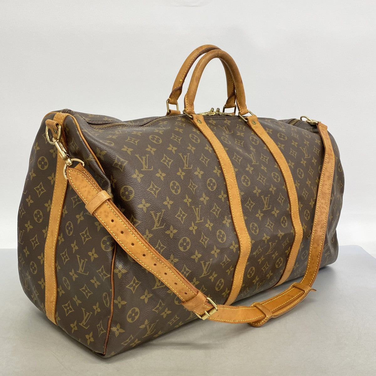 【6gd4598】ルイヴィトン ボストンバッグ モノグラム キーポルバンドリエール60 M41412 ブラウン【中古】メンズ レディース ユニセックス