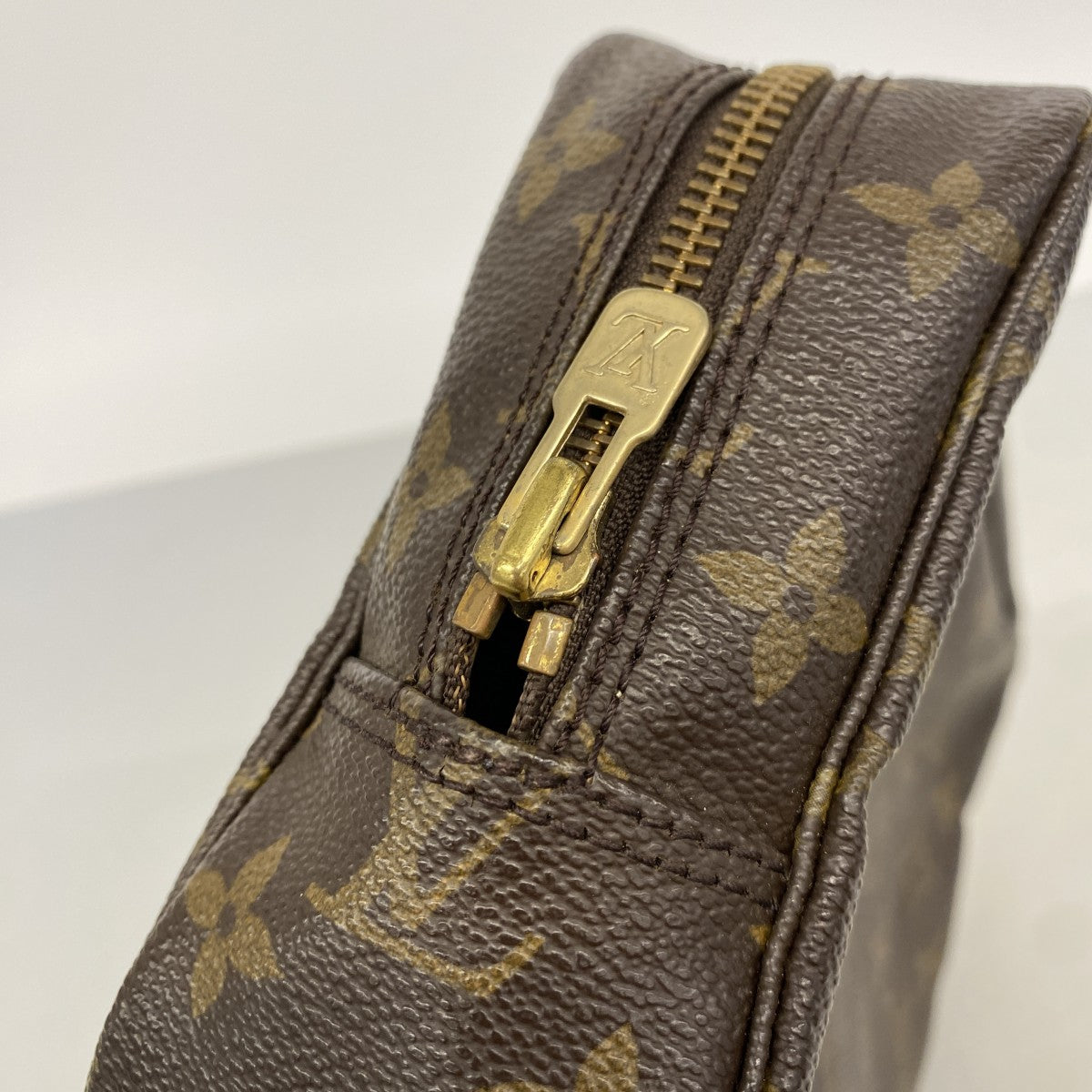 【6gd4610】ルイヴィトン ポーチ モノグラム トゥルーストワレット23 M47524 ブラウン【中古】レディース