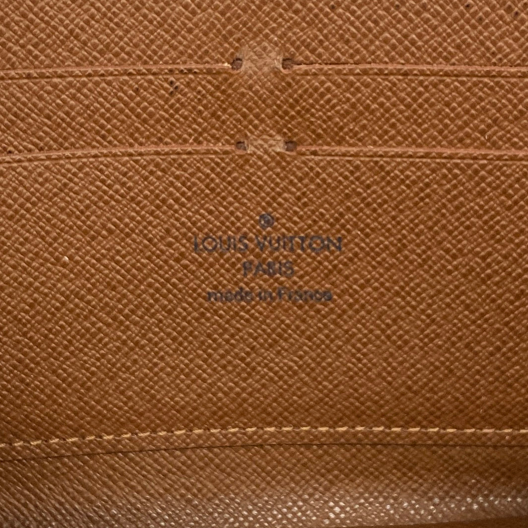 【6gd4612】ルイヴィトン 長財布 モノグラム ジッピーウォレット M60017 ブラウン【中古】メンズ レディース ユニセックス