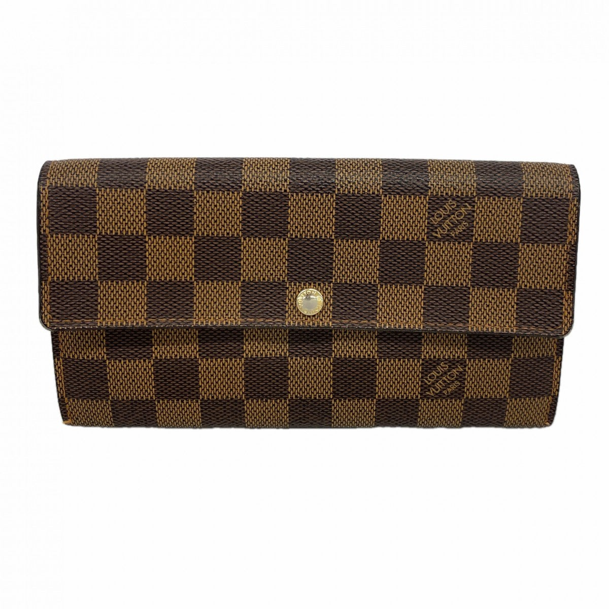 【6gd4613】ルイヴィトン 長財布 ダミエ ポルトフォイユサラ N61734 エベヌ【中古】レディース
