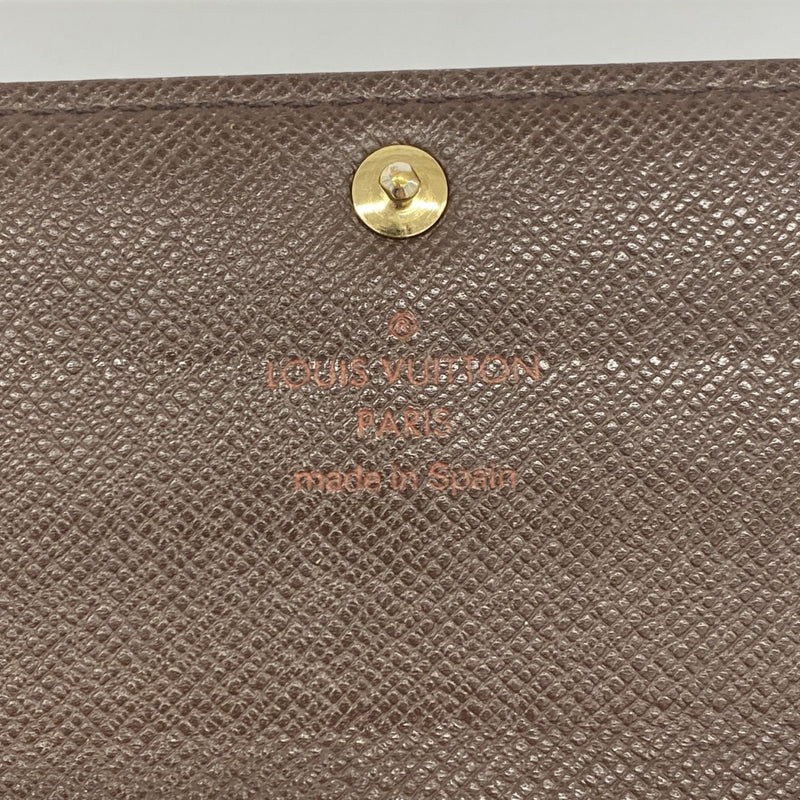 【6gd4613】ルイヴィトン 長財布 ダミエ ポルトフォイユサラ N61734 エベヌ【中古】レディース