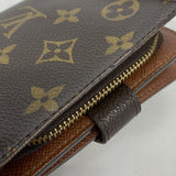 【6gd4614】ルイヴィトン 財布 モノグラム コンパクトジップ M61667 ブラウン【中古】レディース