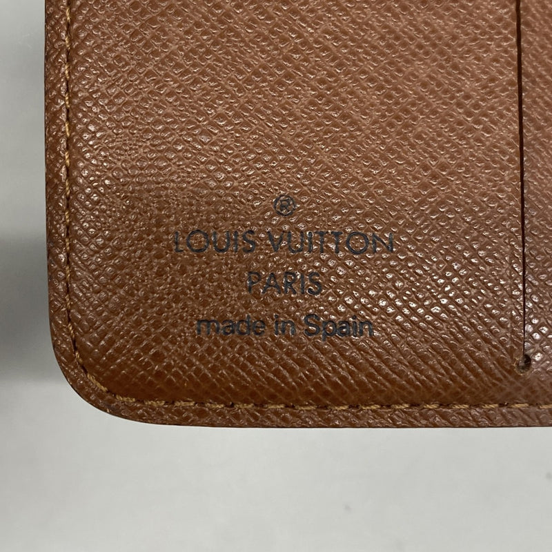 【6gd4614】ルイヴィトン 財布 モノグラム コンパクトジップ M61667 ブラウン【中古】レディース