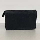 【6gd4616】フェンディ クラッチバッグ モンスター セレリア レザー ブラック シルバー金具【中古】メンズ