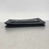 【6gd4616】フェンディ クラッチバッグ モンスター セレリア レザー ブラック シルバー金具【中古】メンズ