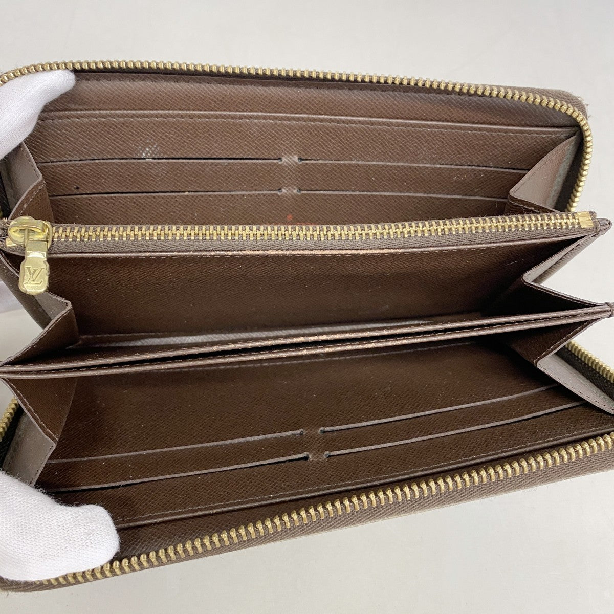 【6gd4625】ルイヴィトン 長財布 ダミエ ジッピーウォレット N41661 エベヌ【中古】メンズ レディース ユニセックス