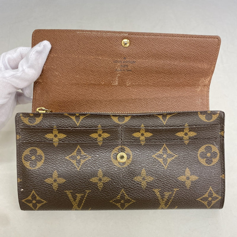 【6gd4626】ルイヴィトン 長財布 モノグラム ポルトフォイユサラ M61734 ブラウン【中古】レディース