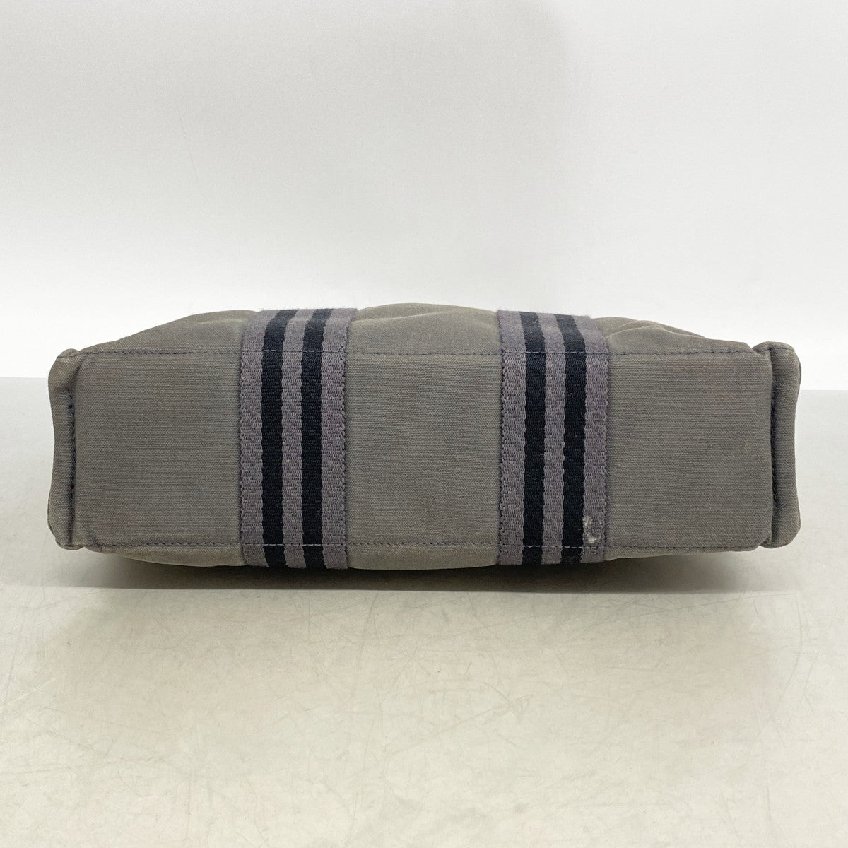 【6gd4639-k】エルメス トートバッグ フールトゥPM キャンバス グレー シルバー金具【中古】レディース