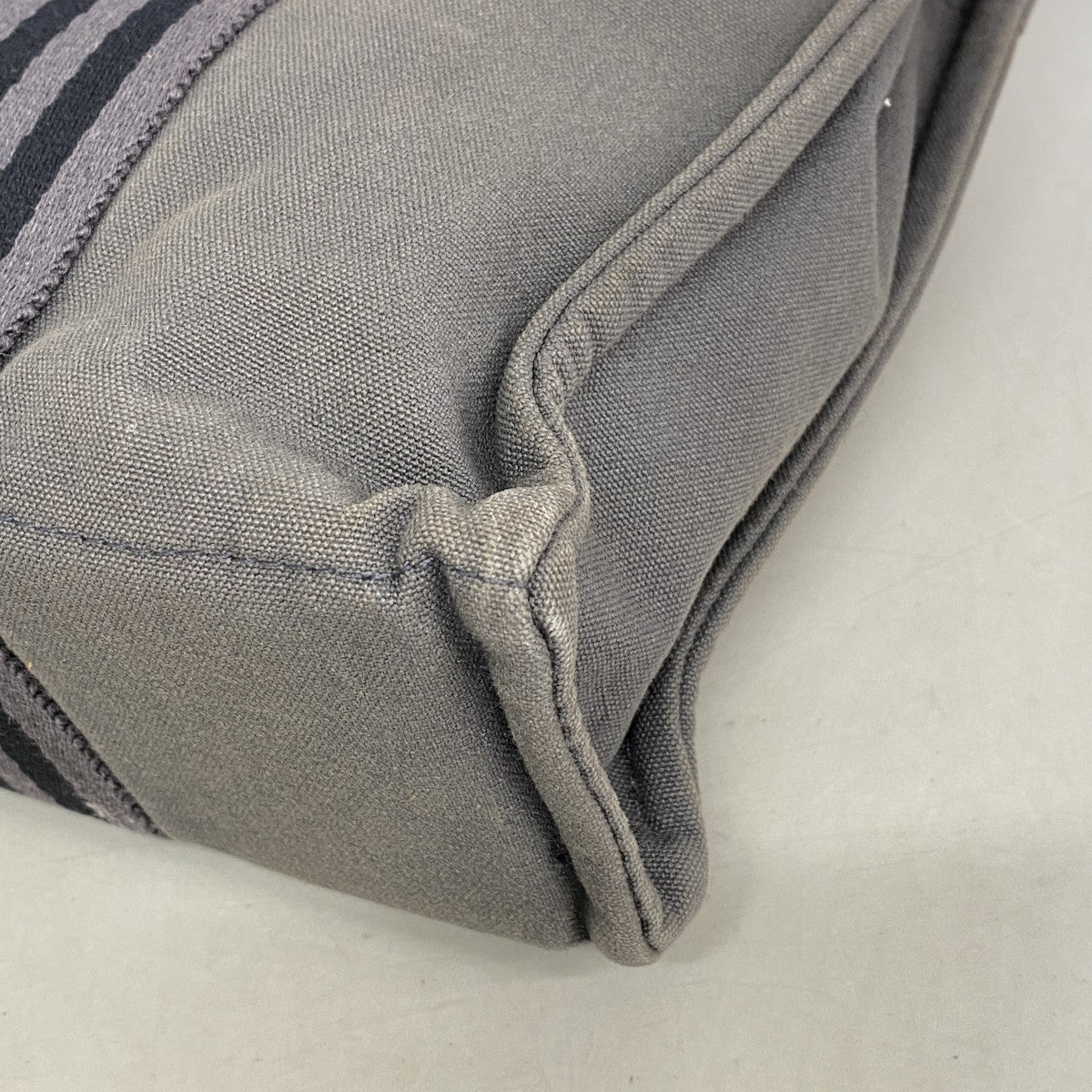 【6gd4639-k】エルメス トートバッグ フールトゥPM キャンバス グレー シルバー金具【中古】レディース