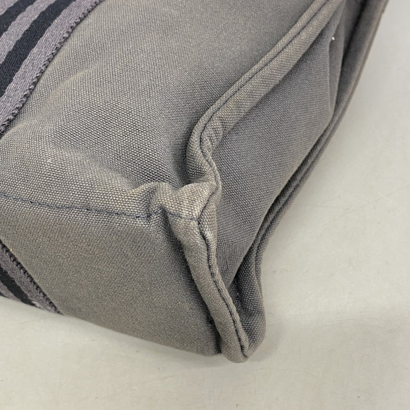 【6gd4639-k】エルメス トートバッグ フールトゥPM キャンバス グレー シルバー金具【中古】レディース