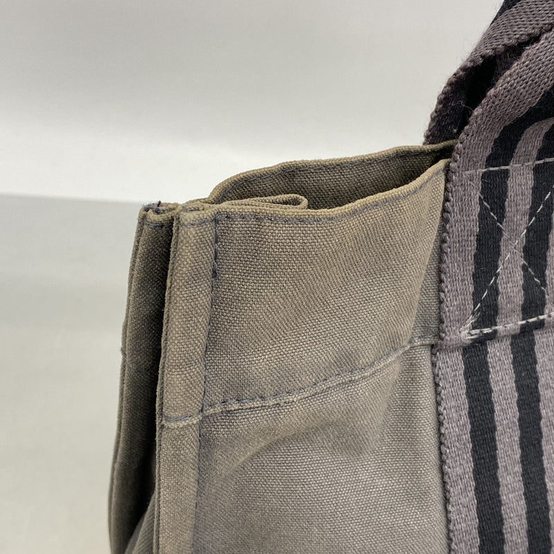 【6gd4639-k】エルメス トートバッグ フールトゥPM キャンバス グレー シルバー金具【中古】レディース