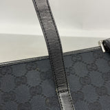 【6gd4642-k】グッチ ハンドバッグ GGキャンバス/ジャッキー 002 1073 キャンバス ブラック シルバー金具【中古】レディース