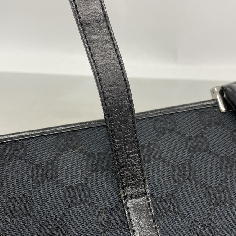 【6gd4642-k】グッチ ハンドバッグ GGキャンバス/ジャッキー 002 1073 キャンバス ブラック シルバー金具【中古】レディース