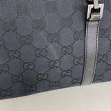 【6gd4642-k】グッチ ハンドバッグ GGキャンバス/ジャッキー 002 1073 キャンバス ブラック シルバー金具【中古】レディース