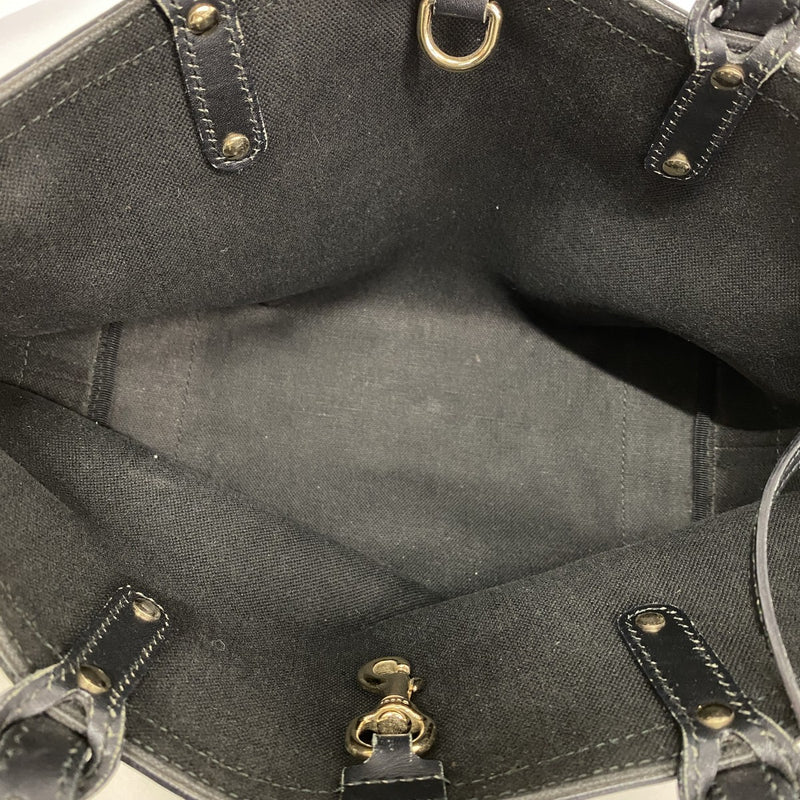 【6gd4643-k】グッチ トートバッグ GGキャンバス 269878 キャンバス ブラック シャンパンゴールド金具【中古】レディース