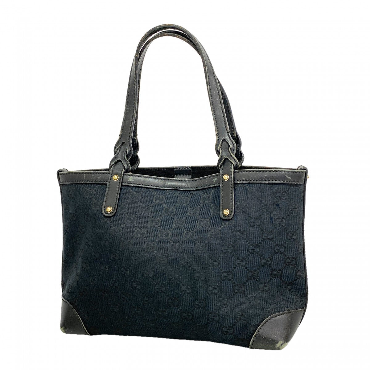 【6gd4643-k】グッチ トートバッグ GGキャンバス 269878 キャンバス ブラック シャンパンゴールド金具【中古】レディース